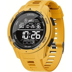 Resim Gaojunshop01 Smael 8105 Sarı Yeni Model Spor Elektronik Erkek Kol Saati Diğer 