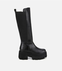 Resim Hotiç Kadın Siyah Streç Kalın Tabanlı Düz Çizme 01cıh315180a100 01cıh315180a100 Siyah 