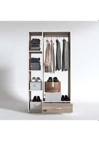 Resim Kenzlife giysi dolabı mengühan 175*90*40 crd gardırop 1 çekmeceli 