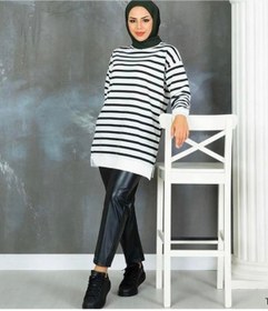 Resim YILMAZBARMAZ Kadın Çizgi Detaylı Tunik 