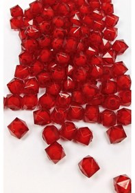 Resim Küp Boncuk İçten Boncuklu Bileklik Çanta Boncuğu 10 Mm 50 Gr Kırmızı - Bnc448 