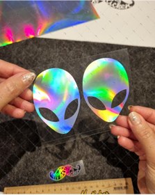 Resim Bay Etiket HLG11V2 Hologram Uzaylı Etiketi İkili Set 