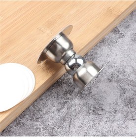 Resim Manyetik Kapı Durdurucu, 2 Adet Ağır Hizmet Tipi Paslanmaz Çelik Mini Yumuşak Kilitli Manyetik Kapı Durdurucu Duvara Monte Kapı Mandalı Kapı Durdurucu 