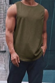 Resim Erkek Sporcu Atleti Sıfır Kol Tişört Fitness Gym Antrenman Tişörtü Ter Tutmayan Atlet SIFIRKOL-2026 (Düz, Standart) 