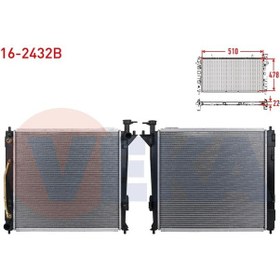 Resim Veka-16-2432b - Su Radyatoru Brazıng Kıa Sorento Iı Xm 2.0 Cr 