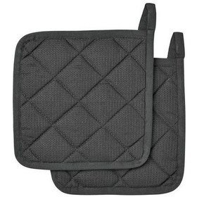 Resim Fırın Tutacak 2 Adet Gri Renk MeridyenDukkan 21x21 Cm 2 Adet Keçeli Polyester 