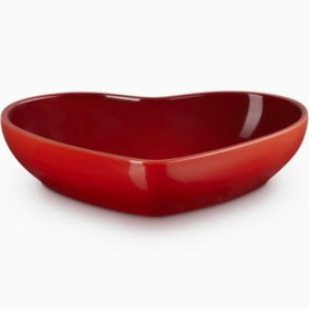 Resim Kalp Formlu Lüks Sunum Şıklığı Seramik Kase 20 cm - Açık Turuncu 
