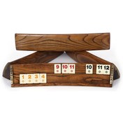 Resim Hepta Collection istanbul crafts Doğal Ahşap Oval Okey Takımı Olive 101 Oyun Seti 