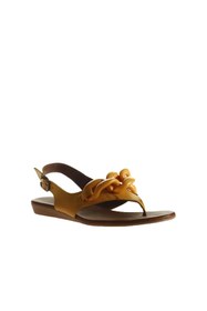 Resim Bueno Shoes Sarı Deri Kadın Parmak Arası Sandalet 01wu7409 
