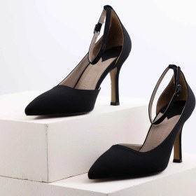 Resim Ruxene Vita Kapalı Sivri Burun 9cm Ince Topuk Bantlı Stiletto - Topuklu Ayakkabı 