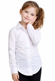 Resim Nacar 23 Nisan 29 Ekim Gösteri Kıyafeti Kız Çocuk Klasik Gömlek Pamuklu Uzun Kollu Okul & Özel Günlük 