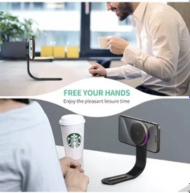 Resim 15w Magsafe Manyetik Araç Telefon Tutucu Katlanabilir Kablosuz Hızlı Şarjlı Vantuzlu Stand 