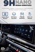 Resim S-Dizayn Fiat 500L Cross Plus 9H Nano Multimedya Ekran Koruyucu 7 İnç Parlak 2018-2022 A+ Kalite 