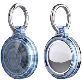 Resim CEPCASE Airtag Anahtarlık Kılıf Renkli Şeffaf Kılıf 