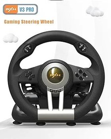 Resim Coverzone Oyun Yarış Direksiyon PXN V3 Pro 180° Yarış Direksiyonu, Evrensel USB Bağlantı Noktası ve Pedallı, PC, PS3, PS4, Xbox One, Xbox Serisi S&X, Nintendo Switch için uygundur (Siyah) 