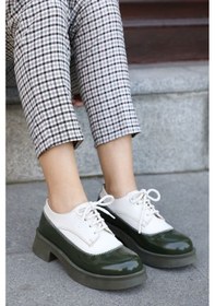 Resim Rachel Yeşil Rugan Hakiki Deri Casual Kadın Ayakkabı Yeşil 