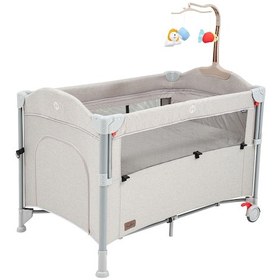 Resim Baby2Go Venedik Anne Yanı Oyun Parkı & Beşik 70x110 CM Bej 