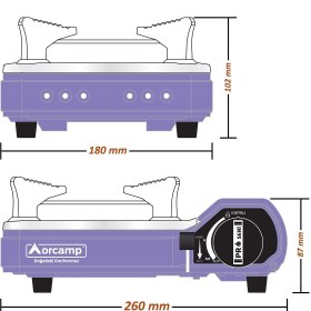 Resim Orcamp Portatif Mini Kamp Ocağı - Mor 