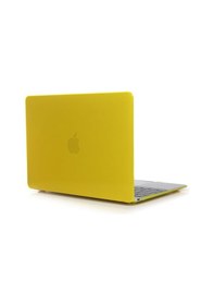 Resim Arabulalaca Apple Uyumlu MacBook Pro 13.3'' A 1502 - A 1425 Kılıf Mat Doku Hardcase Kapak Sarı 