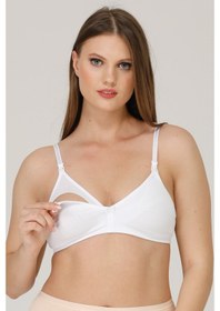Resim Parlingerie Pl Emzirme Sütyeni Kapsız Penye Beyaz 