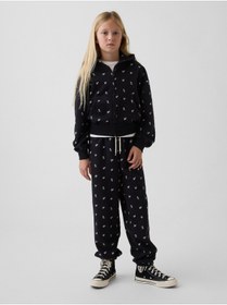 Resim GAP Kız Çocuk Siyah VintageSoft Relaxed Jogger Eşofman Altı 