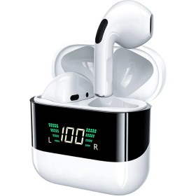 Resim DVIP P50 Pro TWS Dijital Ekranlı Bluetooth Kulaklık Beyaz 