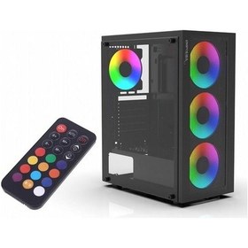 Resim Inca 650w 80+ Bronze Emg-15xn Gaming Mid-tower Pc Kasası Argb Kontrolcü 