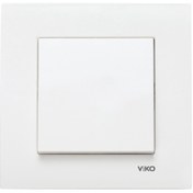Resim VİKO Karre Serisi Tekli Anahtar (çerçeveli Beyaz) 