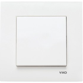 Resim VİKO Karre Serisi Tekli Anahtar (çerçeveli Beyaz) 