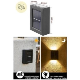Resim Solar Aplik Çift Taraflı Lamba Renkli 