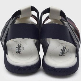 Resim Şirin Srn3240 Beyaz / Bordo Erkek Çocuk Üç Bantlı Cırtlı Sandalet Beyaz / Bordo Beyaz - Bordo 