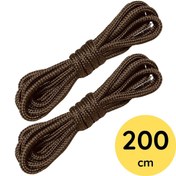 Resim Foottab 200 Cm Kahve Yuvarlak Bot Bağcığı, Fitilli Dayanıklı Sağlam Bağcık, Ayakkabı Bağcığı Bağı Ipi 