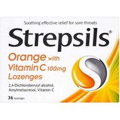 Resim Strepsils C Vitaminli Portakal Aromalı 24 Pastil 