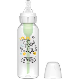 Resim 250 ml Dar Ağız Antikolik Keçi Desenli PP Biberon, Tekli Paket 