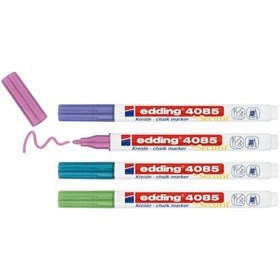 Resim Edding 4085 Sıvı Tebeşir Kalemi 4'lü Set Blister Metalik 