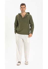 Resim Eliş Şile Bezi Şile Bezi Unisex Şalvar Pantolon Krem Krm Krem 