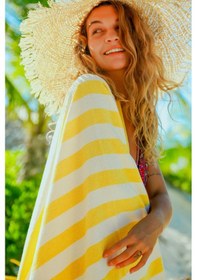 Resim Delmor Ochre, Taşıma Çantalı, Doğa Dostu, Büyük Boy 100x180 Cm , Plaj Havlusu. Ochre 