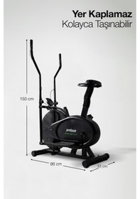 Resim Proforce Manyetik Eliptik Fitness Bisikleti Blackway Siyah 