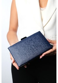 Resim Dezy Lacivert Dokulu Kadın Abiye Çanta Lacivert 