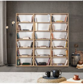 Resim 8322 Evm Kitaplık , Kapaksız , 18 Bölmeli , 15 Raflı , Safir , Ofis , Çalışma Odası , Salon Safir 