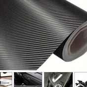 Resim Çoğu Araba ve Motosiklet için 50,01x200,0 cm 3D Karbon Fiber Vinil Kendinden Yapışkanlı Koruyucu Kaplama Etiketler 