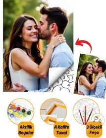 Resim Kişiye Özel Yapım Sayılarla Boyama Seti Tuvale Gerili Boyalar Ve Fırçalar Dahil - 40x50cm 