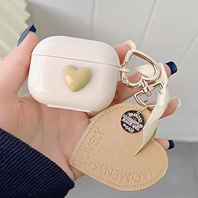 Resim Microsonic AirPods Pro için Kılıf Süslü Kalp Desenli Bej [AirPods Pro ile Uyumlu Kılıf - Bej] 