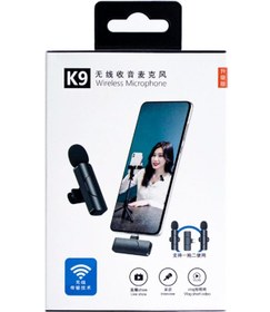 Resim K9 Yaka Mikrofonu Çift Wireless-kablosuz Hd Ergonomik Tak Çalıştır Lightning 