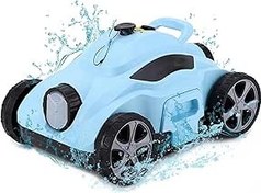 Resim Robotic Pool Cleaner, Cordless Robotic Pool Vacuum, Lasts up to 110 Mins, Automatic Cleaning and Self-Parking, for Pools up to 1,076 Sq.ft 