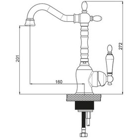 Resim Gpd Retro Tek Gövde Lavabo Bataryası MTL180 