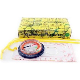 Resim Dış Kamp Yürüyüşü İçin Kordonlu Taşınabilir Yön Cihazı Ölçek Cetvel Çok Fonksiyonlu Harita Cetveli Beyaz 