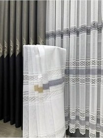Resim Ev Depo Home Taç Aplik Örme Seyrek Pile Tül Perde Tek Kanat TRVAPLK114805EKRGRISYRK, Gri, 280 x 260 