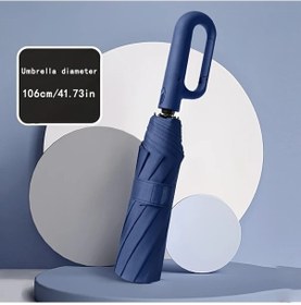 Resim Topshop1 Haze Blue Dayanıklı Fiberglass Kompakt Otomatik Açılır Katlanır Şemsiye Uv Koruma 