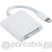 Resim ALLY NK-101Y Pro 3 İn 1 İPhone Lightning to SD-TF Çevirici Adaptör 